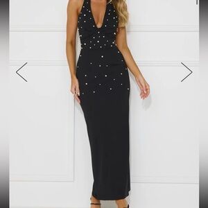 NWOT Hello Molly Pearl Black Dress